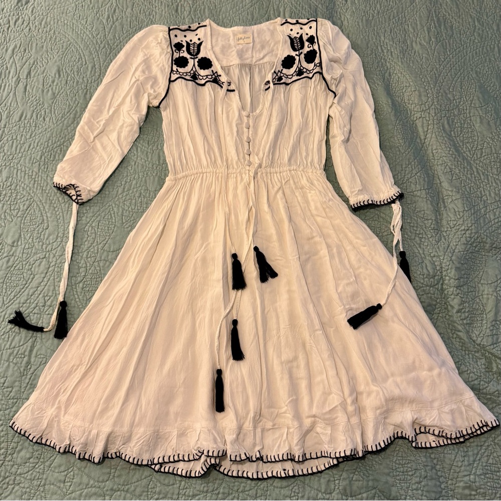 Fillyboo Ivory Dress with Black Detailing